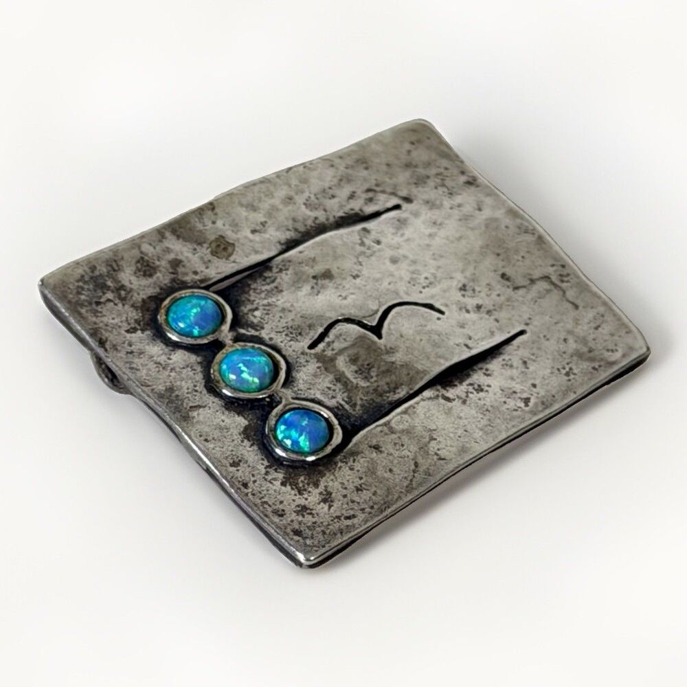 Vintage Opal 925 Shablool Didae Sterling Silver Pendant